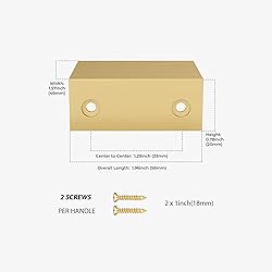 Peaha 50 Pack Kitchen Cabinet Handles 1-5/16 inch