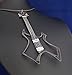 B.C. Rich Warlock Guitar Pendant/Copper wire with silver strings/handmade/Heavy Metal style/wire wrapped/including leather strap