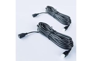 SANDETOUN Parking Sensor Reversing Radar Extension Cable - 5.18M (16.99Ft) & 2.16M (7.15Ft) Reversing Radar Probe Backup Assist for Vehicles - 2 Pin Durable Extension Cable for Front and Rear Sensors