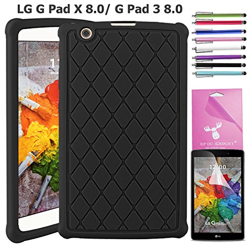 LG G Pad 3 8.0 /G Pad X 8.0 Case, EpicGadget(TM) V520/V521/V522/V525 Silicone Rubber Gel Cover Case with Full Protection For LG Gpad X 8.0