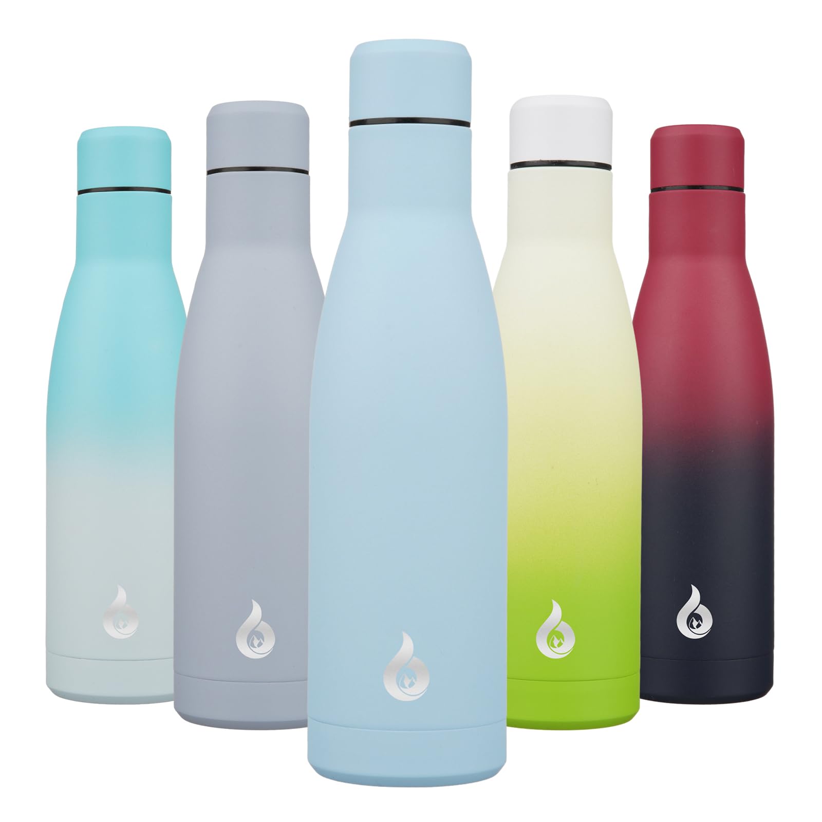 Photo 1 of BJPKPK Insulated Water Bottle 17oz Stainless Steel Water Bottles Dishwasher Safe Metal Thermal Keep Cold and Hot,Sky Blue