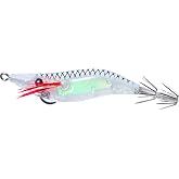Yo-Zuri Mini Aurora Squid Jig, Floating, 2 Inch, 48mm, #1, Luminous White
