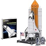 CubicFun 3D Kids Space Ship Puzzle Model Kits Toys with National Geographic NASA Booklet for Children and Teens