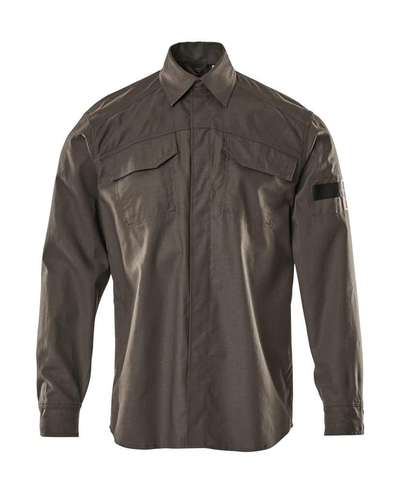 Mascot 09004-142-18 Ternitz Multisafe Multi Protective Modern Fit Shirt, Size 47-48, Dark Anthracite โ image 1