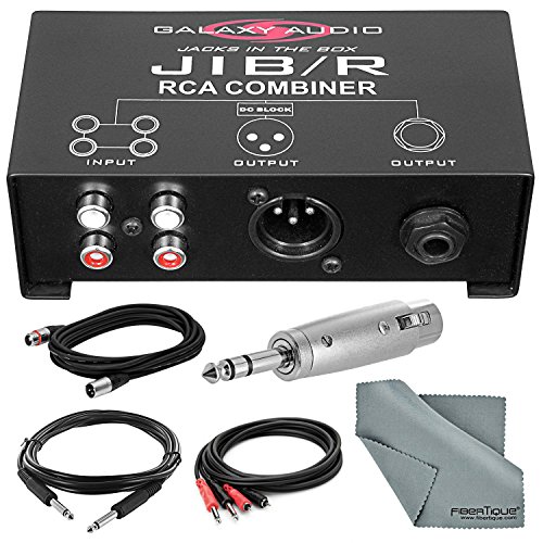 Galaxy Audio JIB/R Jacks In The Box Source Combiner Bundle with Cables and Fibertique Cloth