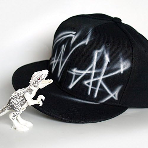 PERSONALIZED Custom PAINTED Graffiti black Snapback hat cap with your NAME, INITIALS, WORD. Send me your Idea and I can paint it on Snap back! Make a great Gift!