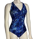 Speedo Women's One Piece Swimsuit Wrap Front Padded Cross Back