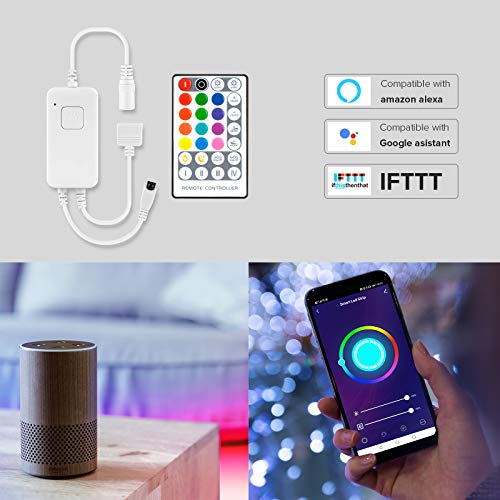 BTF-LIGHTING WiFi RGBW Smart IR Controller Compatible with Alexa Google Home Assistant IFTTT Wireless APP Remote Control… - Image 2