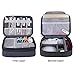 BUBM Electronic Organizer, Double Layer Travel Gadget Carry Bag for Cables, Plugs, Earphone, Flash Hard Drive and More--a Sleeve Pouch for iPad Mini(Medium, Black)