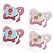 Dr. Brown's Prevent Contour Pacifier, Stage 3 (12m+), Polka Dots Pink, 4-Pack