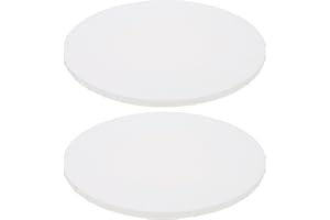 SOESFOUFU 2Pcs Oval Stretched Canvas, Stretched Blank Art Board Panel, 12x8" Plain Artist Canvas with Wood Frame for Beginner