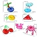 Angela&Alex Inflatable Drink Holders 15 PCS Drink Floats Beverage Cup Coasters for Pool Beach Party Supplies Favors Kids Bath Toys Swan Crab Pineapple Palm Tree Watermelon Rabbit Hot Tub Accessories