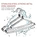 Puersit 20 pack stainless steel Quality Hangers pants hangers Heavy Duty Metal Suit Hanger Coat Hangers with Polished Chrome (Suit Coat Hanger)