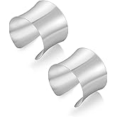 SAMOCO 2Pcs Cuff Bangle Bracelet for Women Cuff Bracelets Open Wide Wire Bracelets Adjustable Tone Wrist Cuff Wrap Bracelet