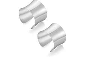 SAMOCO 2Pcs Cuff Bangle Bracelet for Women Cuff Bracelets Open Wide Wire Bracelets Adjustable Tone Wrist Cuff Wrap Bracelet