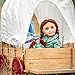 THE QUEEN'S TREASURES 18 Inch Doll Furniture & Accessories, Little House on The Prairie Covered Wagon & Sleigh Conversion Kit! Fits 2 Dolls & 2 Horses. Compatible for Use with American Girl Dolls