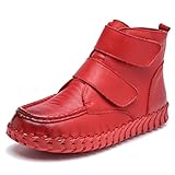 Mordenmiss Women's New Fall Winter Martin Flat Plain Toe Boots