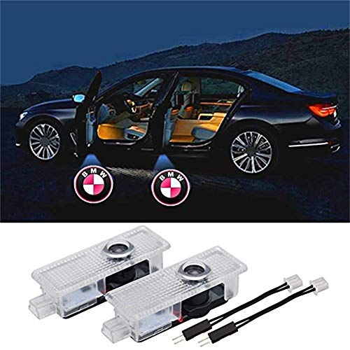 2 Pcs Car LED Door Logo Lights Projector Ghost Light Accessories Welcome Emblem Lamp for BMW Compatible 3/5/6/7/Z/GT Series