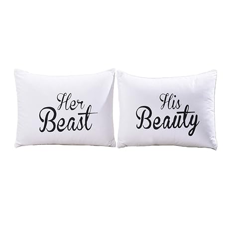 His Beauty And Her Beast Couple Pillowcases His Hers Pillow Case