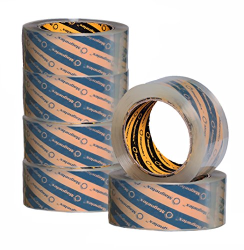 Tapexpert Premium Packing Tape Thicker, Tougher 3.0Mil. Crystal Clear Packaging Tape. 6 Rolls with Longer 60 Yards Each. Not Found in Stores. Resists Splitting, Tearing. Postal Approved