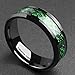 King Will Dragon 5mm Green Carbon Fiber Black Celtic Dragon Tungsten Carbide Ring Comfort Fit Wedding Band