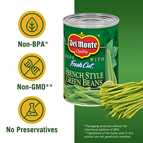 DEL MONTE BLUE LAKE FRENCH STYLE GREEN BEANS, CANNED VEGETABLES, 14.5 OZ CAN