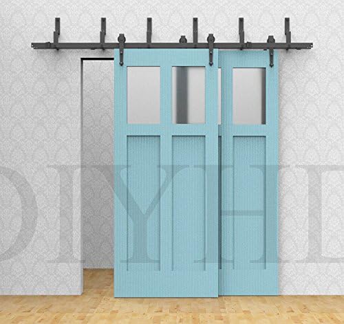 de bypass menos negro deslizante hardware de la puerta del granero kit