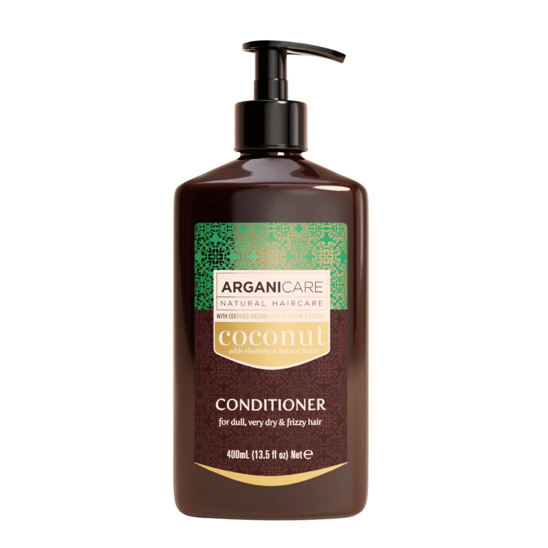 Arganicare | Coconut Oil Ultra-Nourishing Conditioner | Dull, Very Dry and Frizzy Hair | Deep Moisture Care | Smoothness, Shine and Easy Detangling | 400 ml