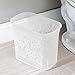 InterDesign Blumz Wastebasket Trash Can for Bathroom, Kitchen, Office - Frost