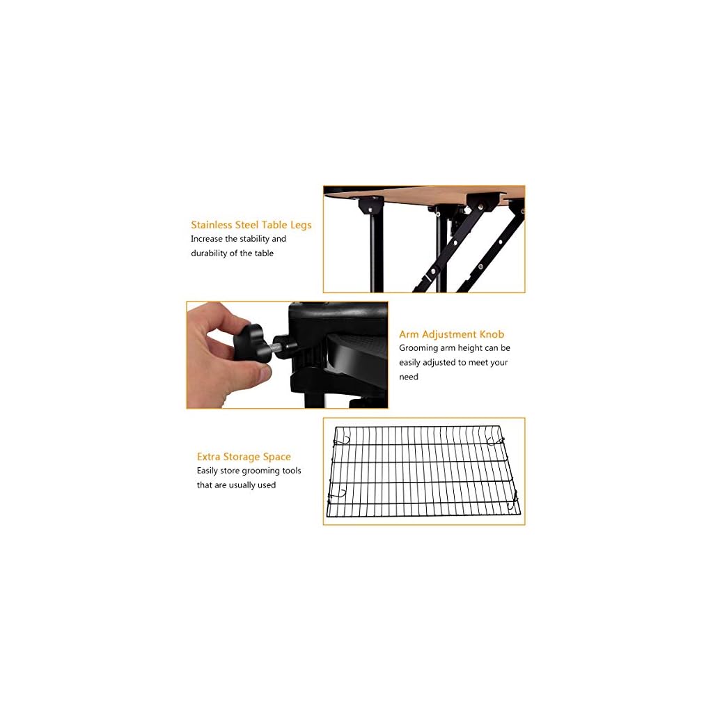 Foldable Pet Grooming Table for Dogsup up to 220lbs - Yorkie Clothing