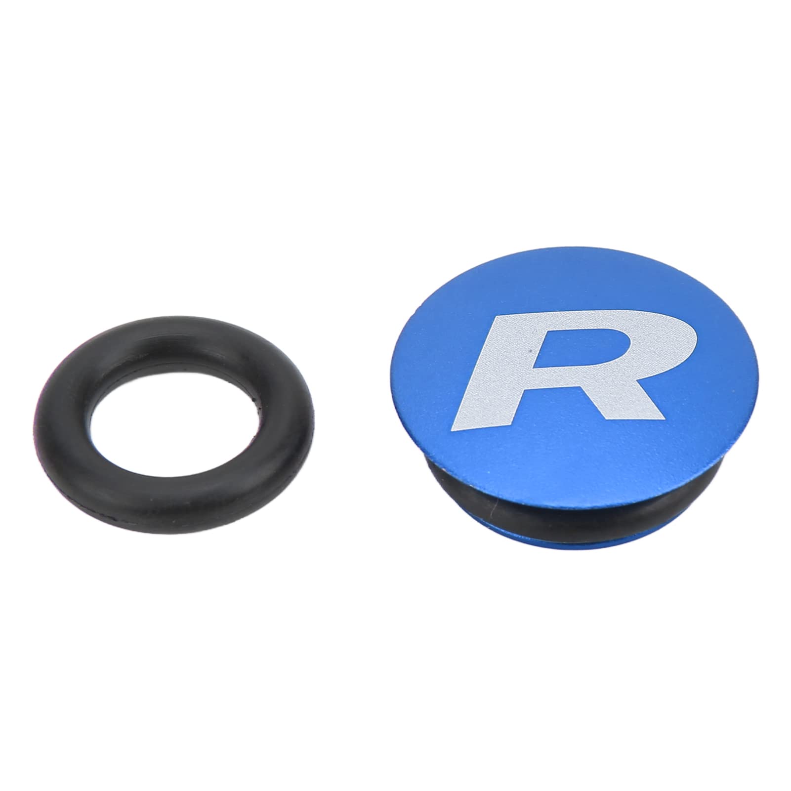 VBESTLIFE Bike Crank Dust Caps, Crankset Dust Cover - Aluminum Alloy Center Shaft Caps with Rubber Ring for Mountain Bike Road Bicycle(Blue)