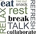 Edvoynlm Break Room Decor Break Room Decals for Walls Eat Relax Wall Decal Break Room Wall Stickers Eat Rest Decal Eat Wall Decal Break Room Decor