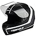 TRIANGLE Full Face Matte Street Bike Motorcycle Helmet [DOT] (Large,Matte Black/White)