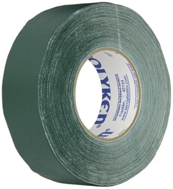 Polyken 510 Rubber Premium Grade Gaffer's Tape, 50m Length x 48mm Width, Green