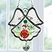 Angel Wings Mother Suncatcher - Pressed Flowers with Silver Mom Charm - Mother Sun Catcher