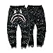 New Bape A Bathing Ape Shark Head Trousers Mens Sports Casual Cotton Sweat Pants