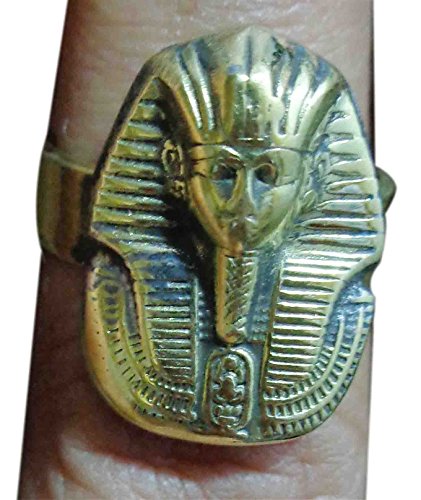 Egyptian Finger Ring Hieroglyphics Scarab Ankh Pharaohs Brass Hand Engraved Adjustable Egypt pharaohs Costume Jewelry Accessory Handmade 105