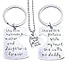 Udobuy®3 Piece Keychain Pendant Necklace Set Daddy's Girl Mommy's World Mother Daughter Father Family Jewelry Necklace Set