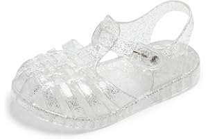 KIDSUN Toddler Girls Jelly Sandals Closed Toe Water Beach Summer Shoes Soft Rubber Sole Mary Jane Dress Shoes Princess Flat