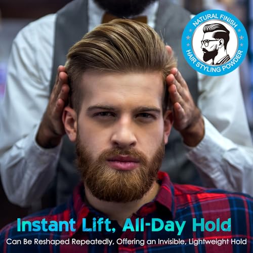Hair Wax Powder for Men, Volumising Hair Powder, 30 g, Men's Hair Powder, Natural Matte Effect, Texturizing Powder Without Residues, Instant Volumising, Long Lasting Hold, Fine Hair