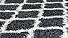 Sweet Home Stores Cozy Shag Collection Charcoal Grey and Cream Moroccan Trellis Design Shag Rug (7'10