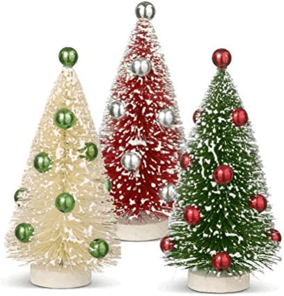 Grasslands Road Set Of Three Mini Bottle Brush Trees