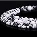 RUBYCA Natural Black White Zebra Jasper Gemstone Round Loose Beads Jewelry Making 1 Strand - 8mm