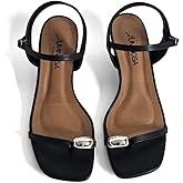 LUMINOSA Women’s Open-Toe Kitten-Heel Sandals