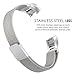 MoKo Fitbit Alta HR and Alta Band, Milanese Loop Mesh Stainless Steel Replacement Bracelet Wrist Strap for Fitbit Alta / Fitbit Alta HR with Unique Magnet Lock, Tracker NOT Included - SILVER