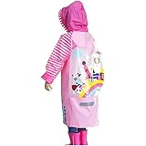 レインコート ランドセル リュック 対応 収納ポーチ付き 入学準備 女の子 男の子 ガールズ ボーイズ ピンク ブルー キッズ こども 子供 用 カッパ 合羽 雨合羽 レインウエア 背負ったままOK 通園 通学 (１３０, ピンク)