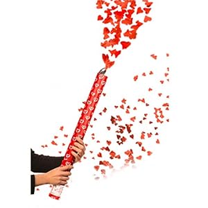 Herzenregen Feuerwerk Fontäne mit roten Herzen