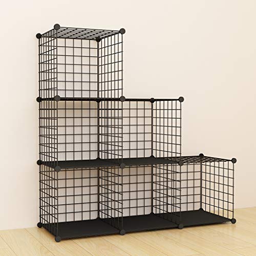 SIMPDIY Metal Wire Storage Rack Modular Organizer Bookshelf Large