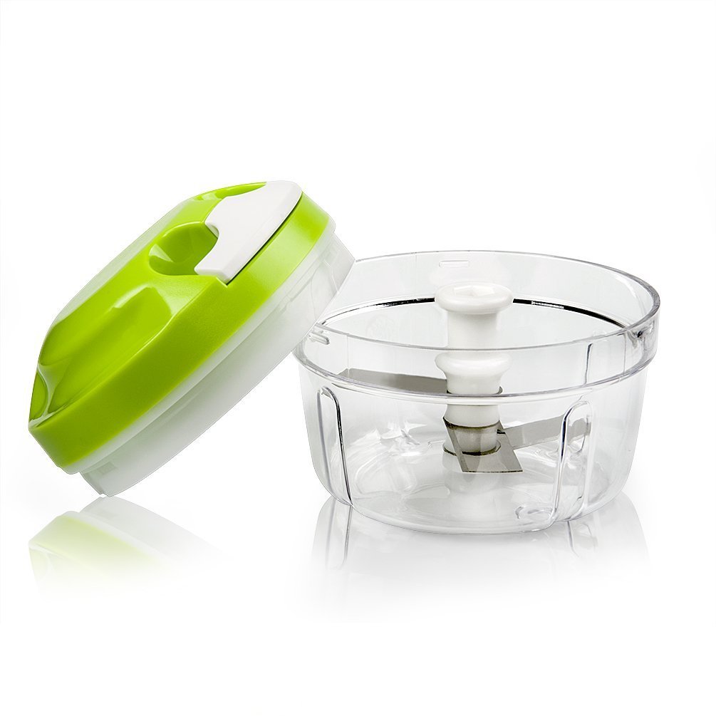Mini Manual Food Processor Chopper Mixer Smoothie Maker 300ml