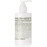 MALIN+GOETZ Eucalyptus Hand+Body Scrub | Resurfacing Cleanser Lactic Acid, Mandelic Acid, Pumice + Niacinamide | Deeply Cleanses, Smooths + Brightens | Vegan, Cruelty-Free, Paraben-Free (8.5 Fl Oz)